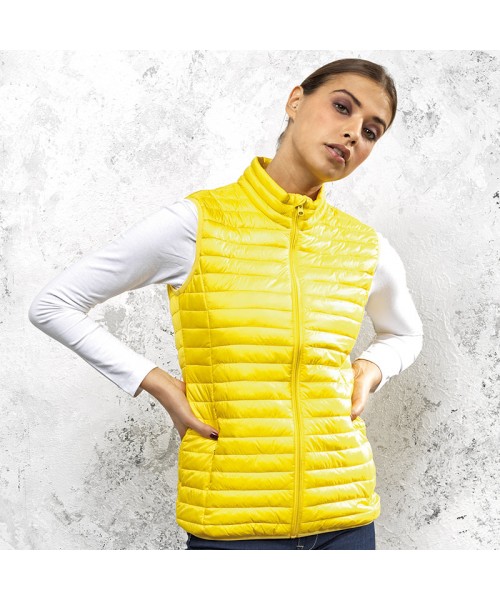 Plain Women's tribe fineline padded gilet 2786 Outer 40gsm, Lining 50gsm, Wadding 250 GSM